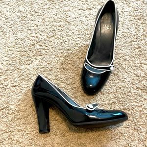 Stuart Weitzman | Shoes | Black Patent Leather With White Trim Pumps By  Stuart Weitzman Us 75 Euc | Poshmark